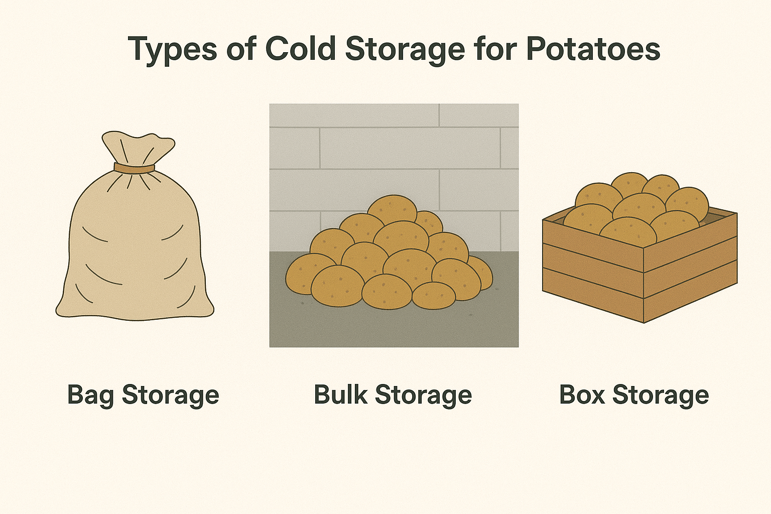 type of cold storage for potatoes