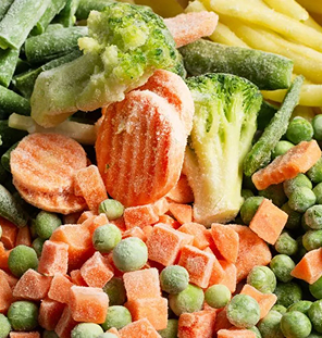 cut vegetable freezing