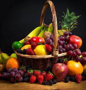 freshly harvested fruits