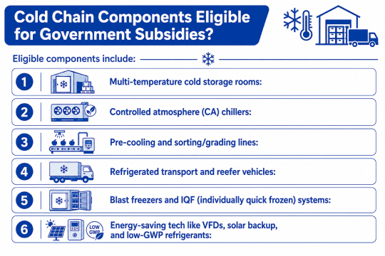 Cold Chain Components Eligible for Government Subsidies